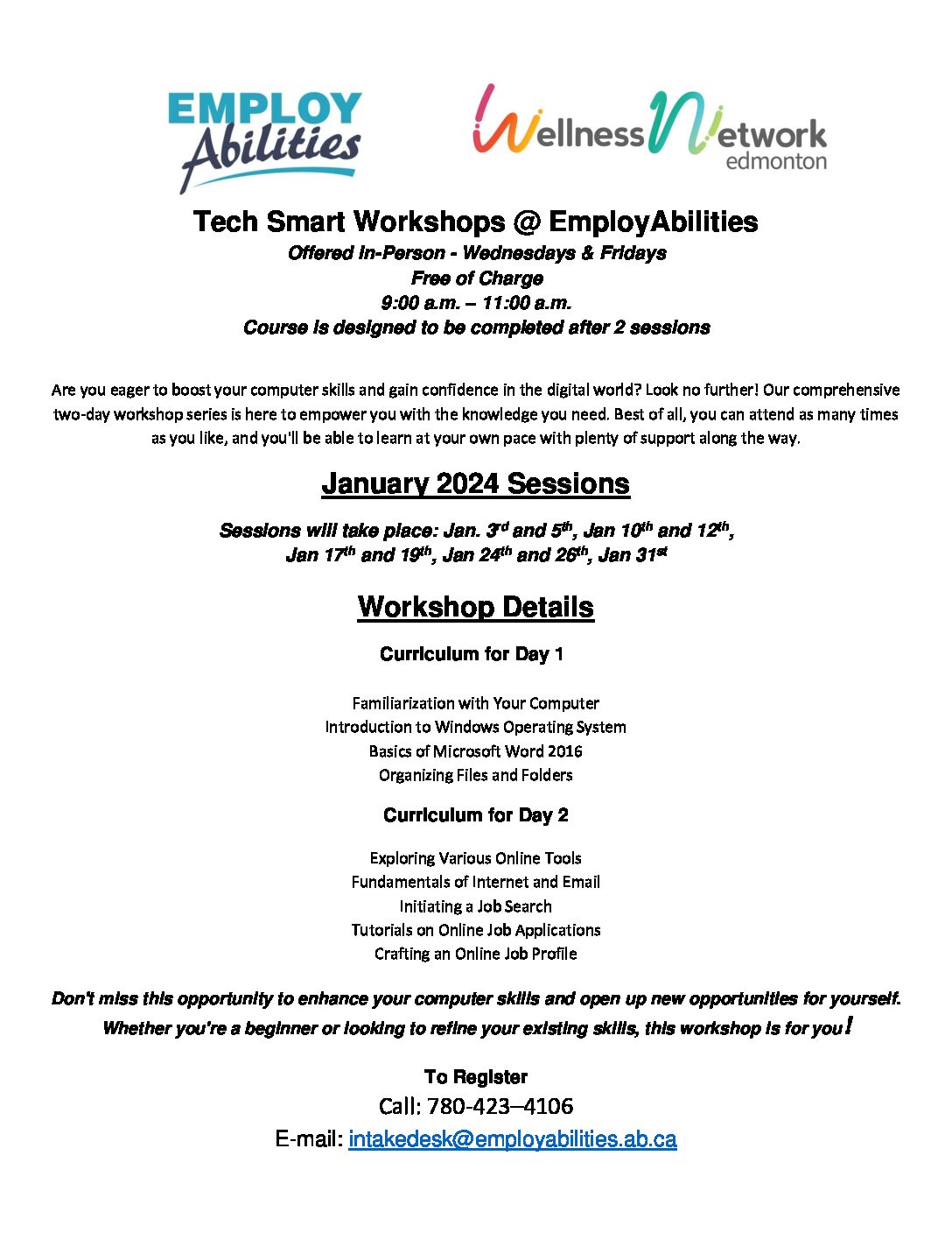 Program Course Calendar Wellness Network Edmonton   1 January 2024 Pdf 